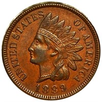 1889 Indian Head Penny ABOUT UNCIRCULATED