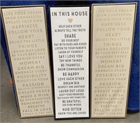 72 - LIVE YOUR DREAM & IN THIS HOUSE DECOR PANELS