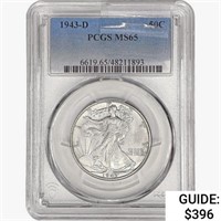 1943-D Walking Liberty Half Dollar PCGS MS65