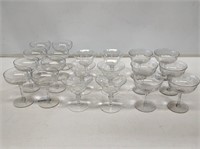 20 Pieces of Etched Stemware