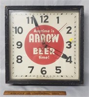 Early Arrow Beer Advertising Clock
