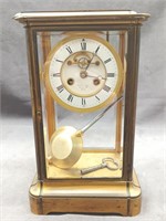Brass Clock, Paris Susse Freres Brass Mantle