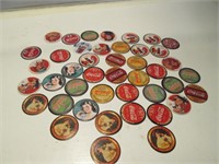 COLLECTION OF OLD COCA COLA 50TH ANNIVERSARY POGS