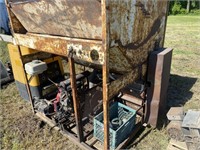 insulation blower with 20hp honda, will run.