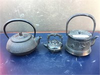 Small Cast Iron Tea Kettles and Tea pots