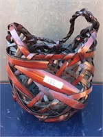 Abstract WICKER Wine Red Basket NO.629