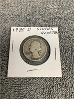 1935D Silver Quarter
