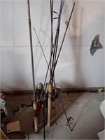 Bunch of Old Fishing Poles
