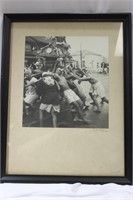 Vintage Framed Japanese Black and White Photograph