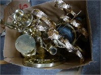 1 box brass toned items