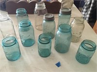 asst blue jars