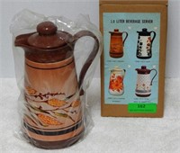 1 liter brown beverage server, never used