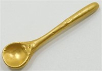 Vintage Salt Spoon - Gold Porcelain