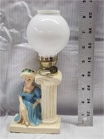 Vntg Ceramic Mabel's Place Southern Lady Oil Lamp