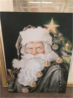 22"x28" Santa Claus Canvas Painting