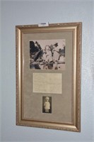 Framed Picture of Family with Letter From 1918