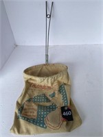 Vintage Clothespin Bag with Hook