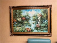 Lake Greenery Painting Framed Art Piece