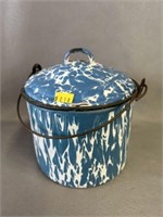 Blue Agate Swirl Pail