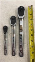 3 Craftsman Ratchets 1/4, 3/8, 1/2