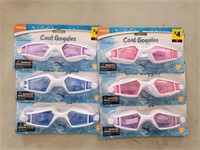 (6) Youth Swim Goggles