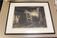 Antique Etching or Engraving by Heinrich Otto