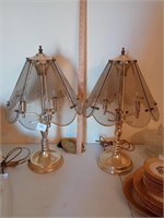 Pair of vintage touch lamps. 1 needs to be put