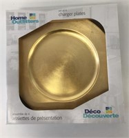 New Home Outfitters Set of 4 Charger Plates
