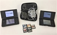 2 Working Nintendo DS Systems, 5 Games & Chargers