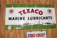 Texaco Marine Lubricants porcelain advertising