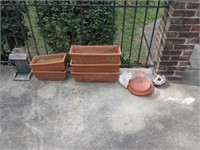 (5) Flower Pots and Rocks