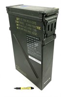 Projectile metal ammo can, 23" H