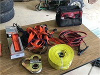 Recovery strap, snatch block, cables and more