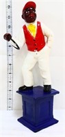 Cast iron lawn jockey figure