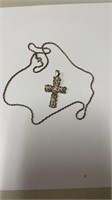 Silver Cross and neckless