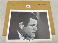 TED KENNEDY 1970 AUTOGRAPHED PHOTO