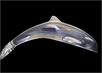 Baccarat Crystal Jumping Dolphin Figurine