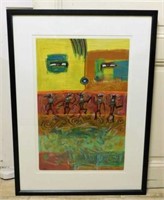 Navajo Ronald Chee Painting on Paper, Signed.