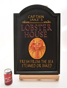 Affiche en bois Captain Jake's Lobster House,