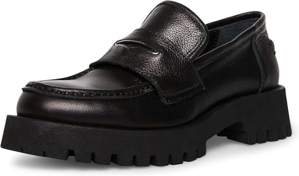 Steve Madden Men's 10 Lawrence Loafer Shoe, Black