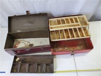 Vintage Metal Tackle Boxes - Victor