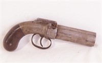 Allen & Wheelock Antique pepperbox 6 shot revolver