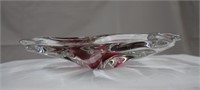 Glass bowl by Jan Beranek, 1960's, 12" X 2.5"H