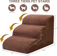 Dog Stairs  3 Tiers High Density Foam Dog Ramp