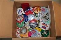 Box of Buttons & Stamp Collection