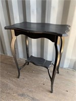 Black Wood Accent Table 24x15x27 Inch