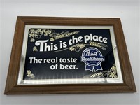 Pabst Blue ribbon beer mirror