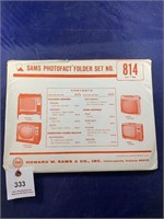 Vintage Sams Photofact Folder No 814 Console TVs