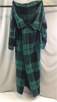 Snuggie Green Black Plaid