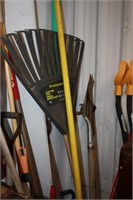 Assorted Garden Tools & Snow Shovels